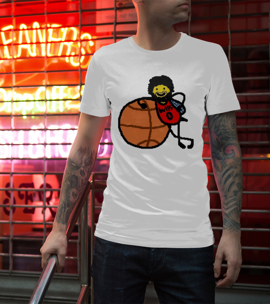 Co-Bee Chicago Bulls NBA Paint Cartoon Basketball Character T-Shirt