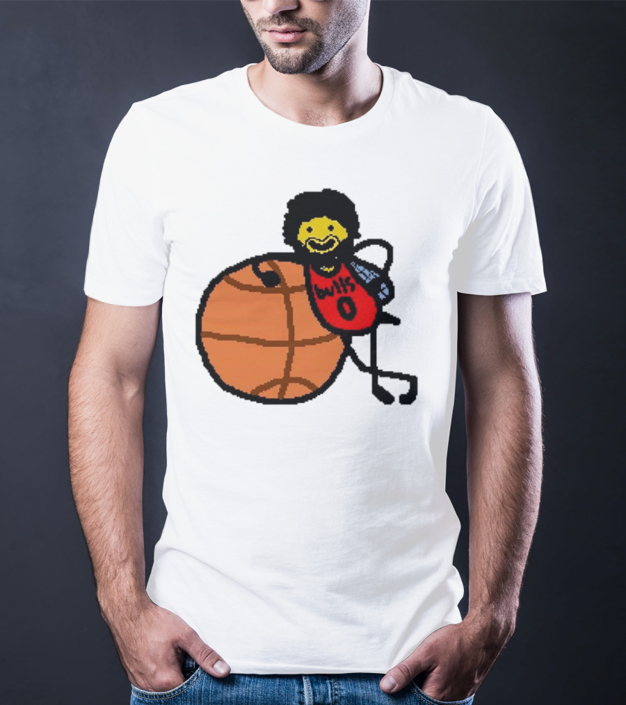 Co-Bee Chicago Bulls NBA Paint Cartoon Basketball Character T-Shirt