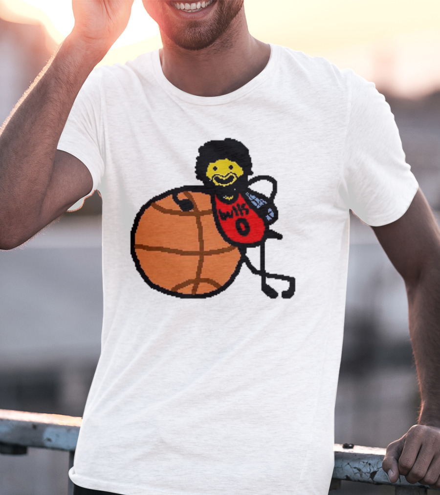 Co-Bee Chicago Bulls NBA Paint Cartoon Basketball Character T-Shirt