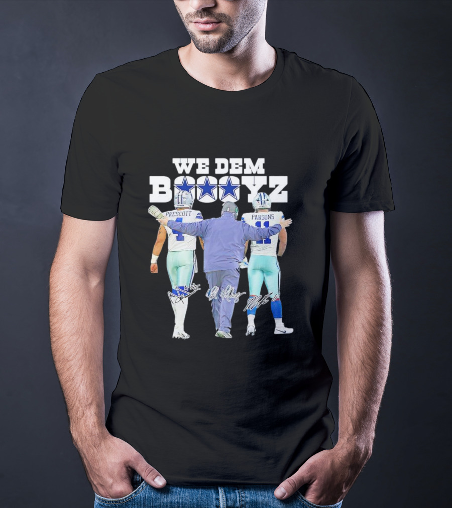 Dallas Cowboys We Dem Boyz Prescott Parsons Signatures T-Shirt