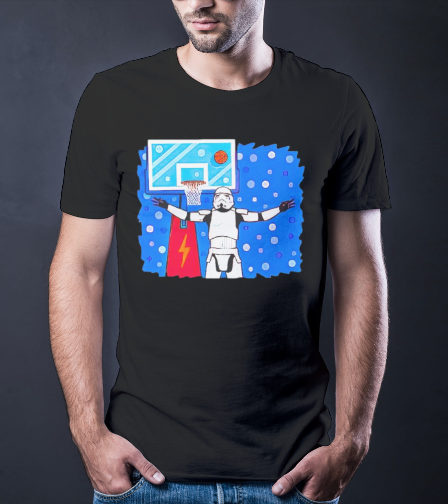 Stormtrooper Basketball No Look Shot T-Shirt