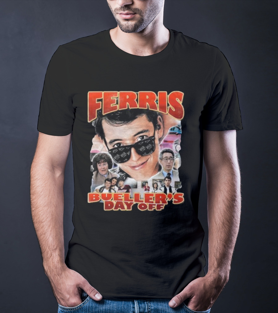 Ferris Bueller's Day Off Vintage Collage T-Shirt