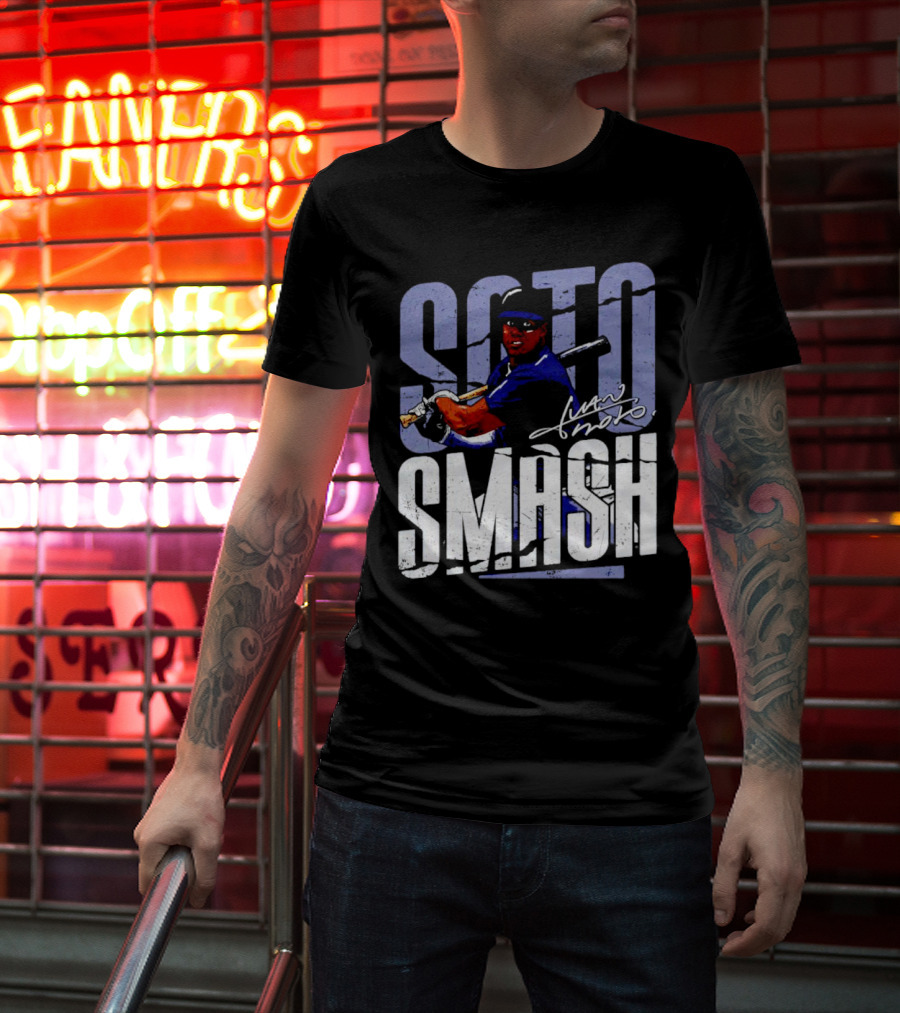 Soto Smash Juan Soto Cartoon Signature T-Shirt