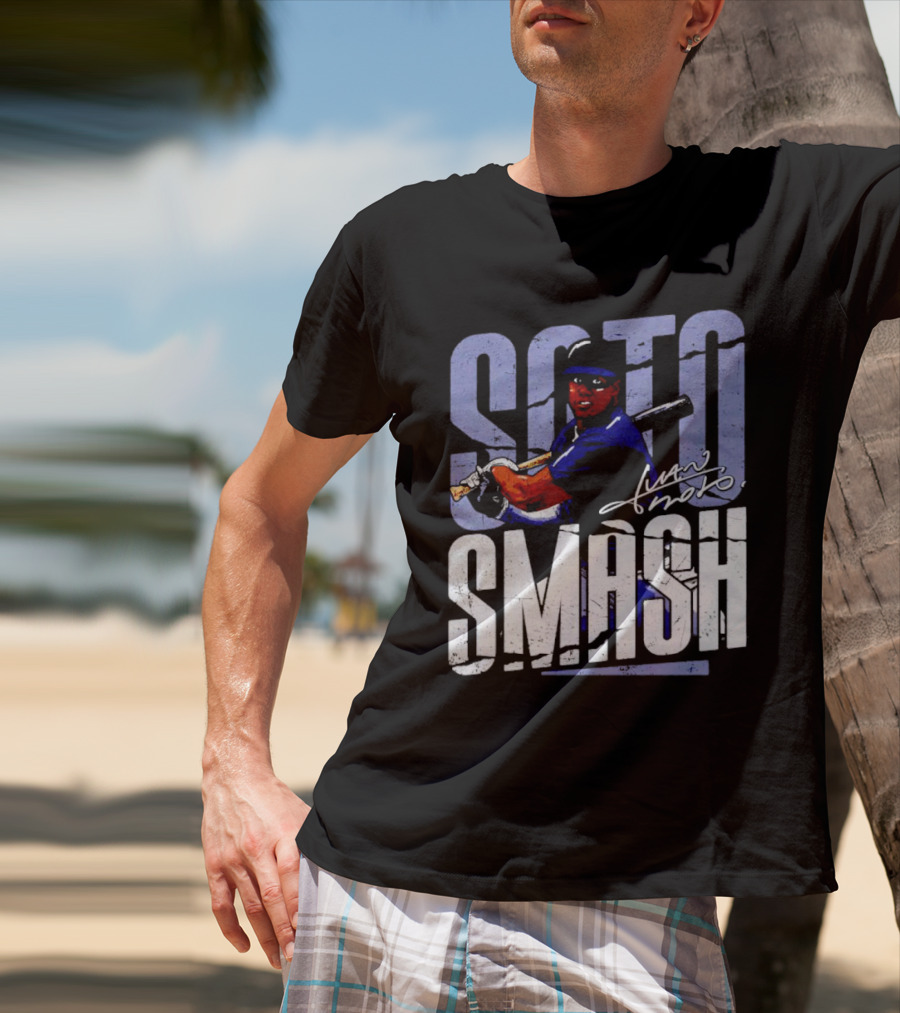 Soto Smash Juan Soto Cartoon Signature T-Shirt