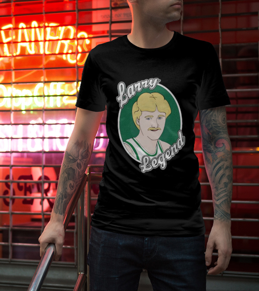 Larry Bird Legend Retro Illustration Basketball T-Shirt