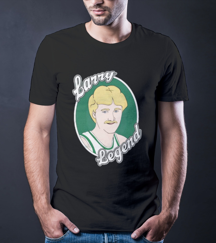 Larry Bird Legend Retro Illustration Basketball T-Shirt