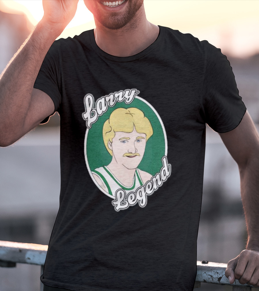 Larry Bird Legend Retro Illustration Basketball T-Shirt