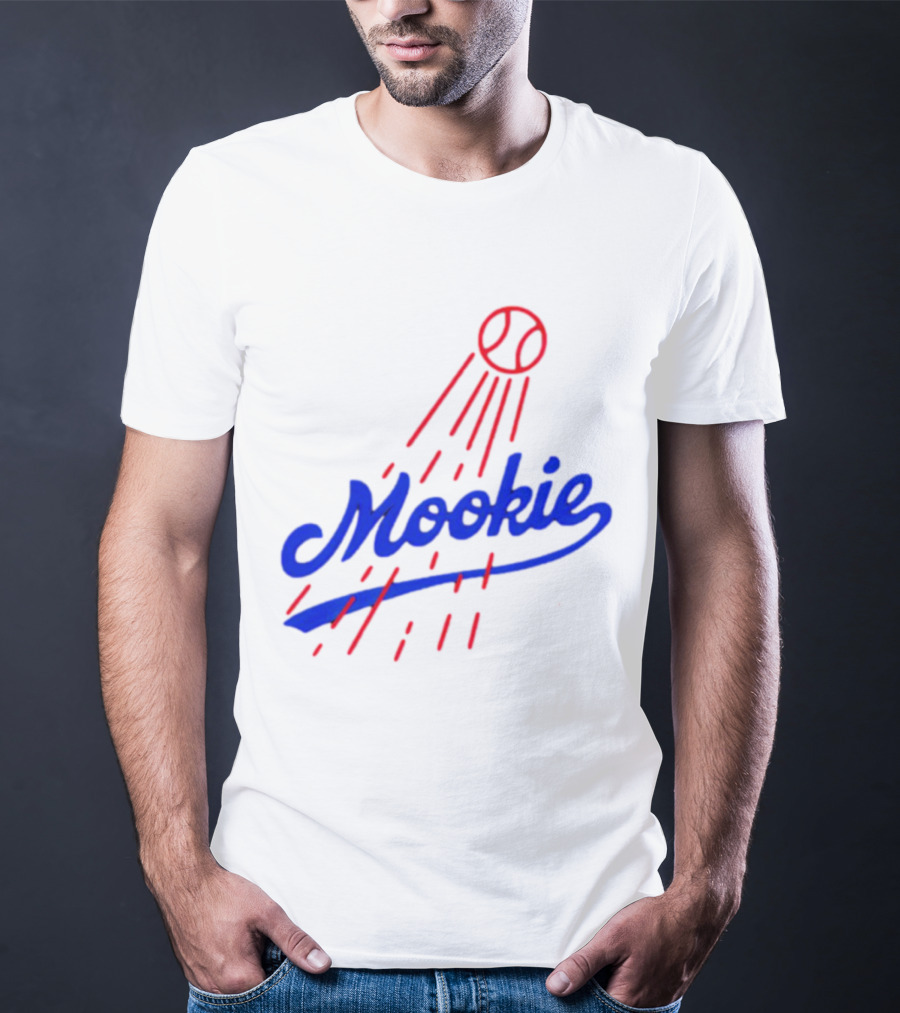 Mookie Signature Red Baseball Design Los Angeles Dodgers T-Shirt