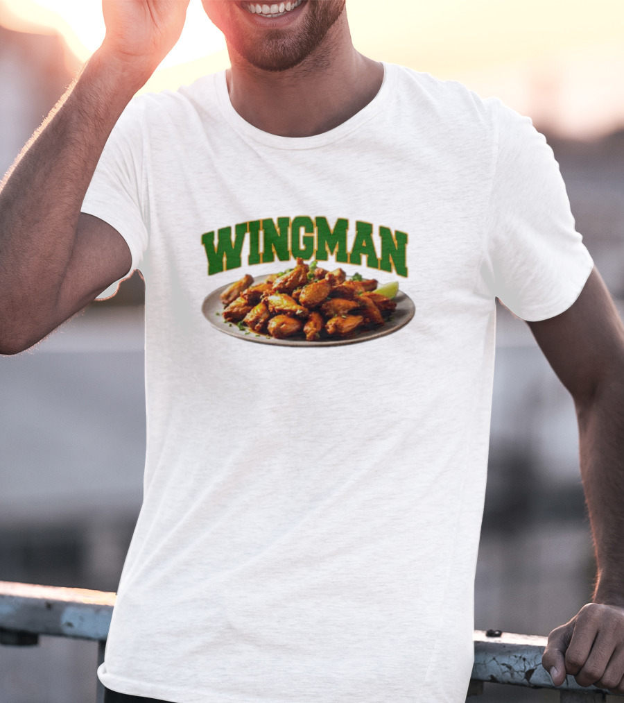 Wingman Chicken Wings Plate T-Shirt