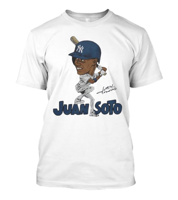 Yankees Juan Soto Baseball Caricature Signature T-Shirt
