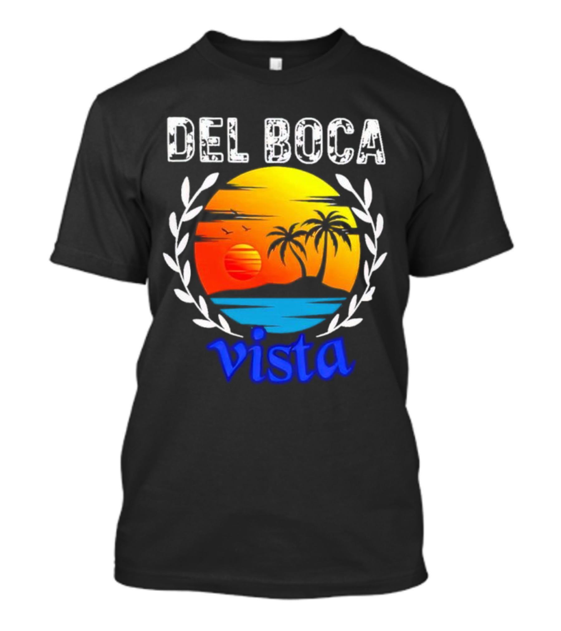 Del Boca Vista Palm Sunset T-Shirt