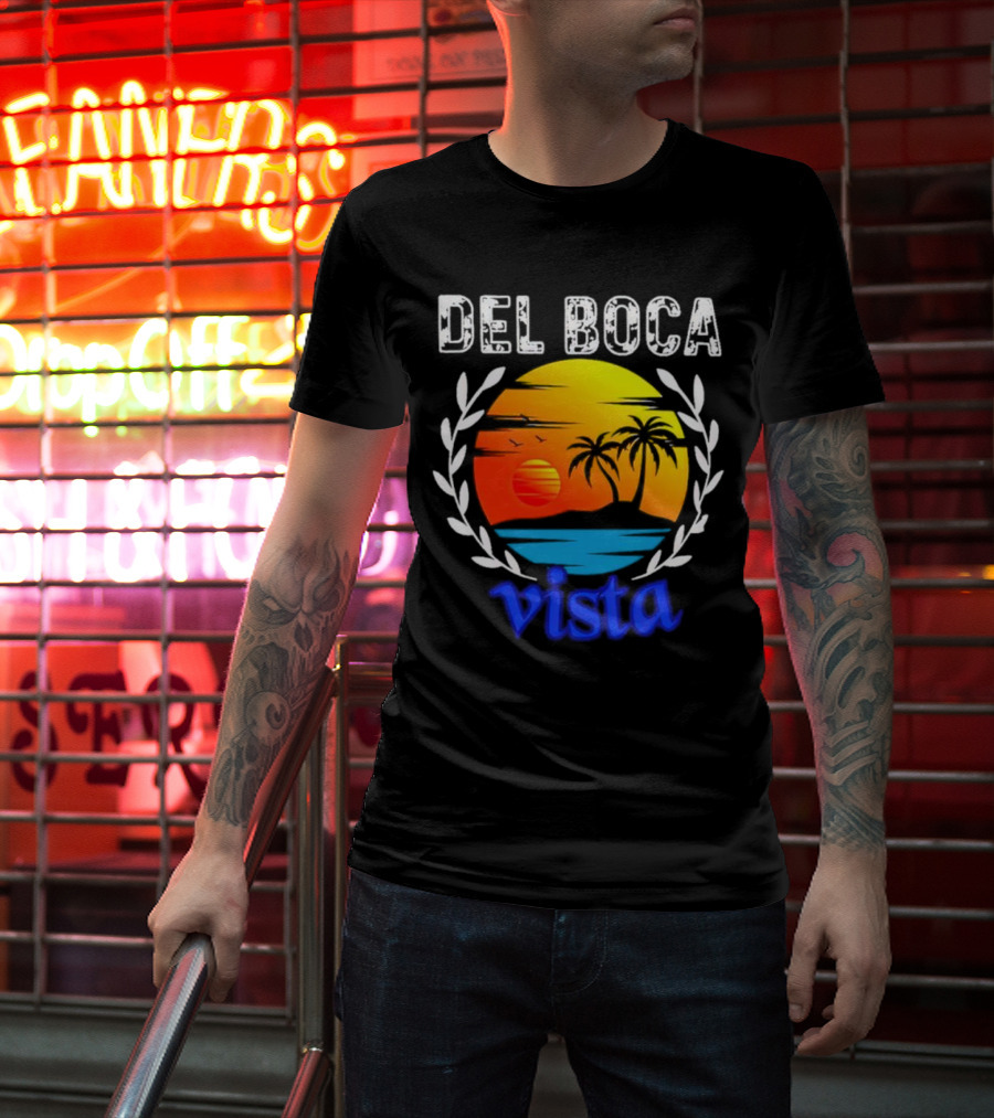 Del Boca Vista Palm Sunset T-Shirt