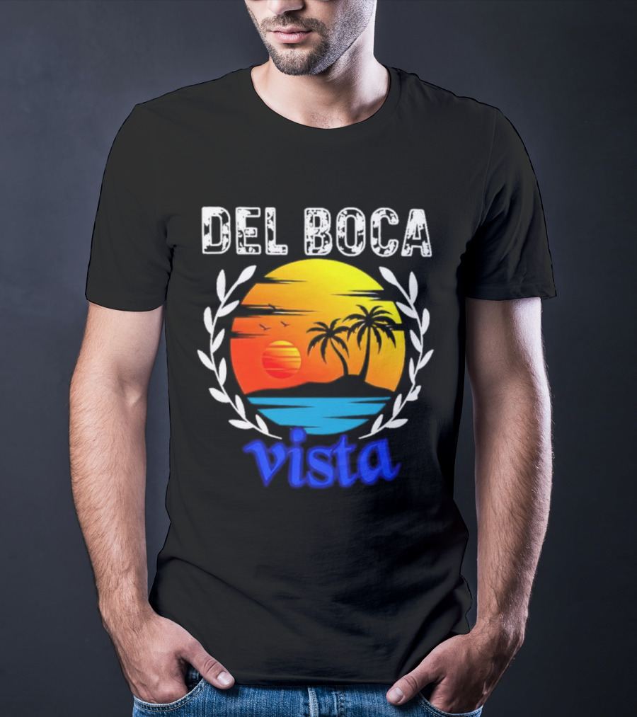 Del Boca Vista Palm Sunset T-Shirt
