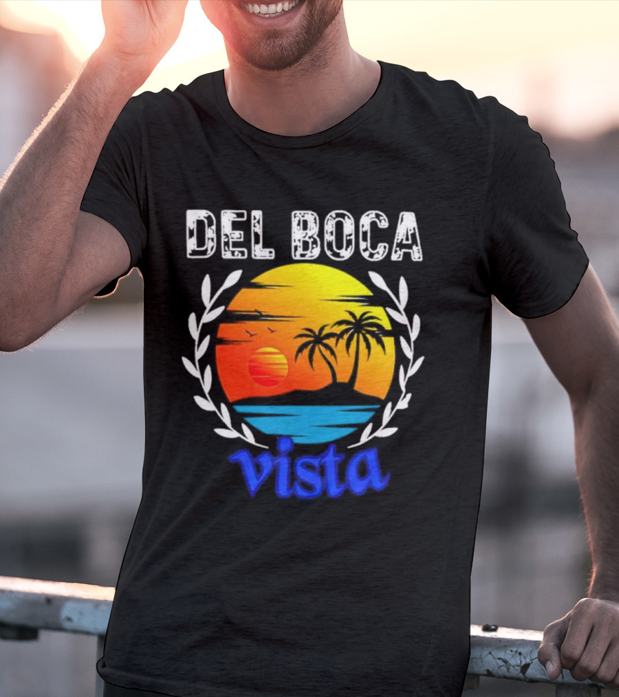 Del Boca Vista Palm Sunset T-Shirt