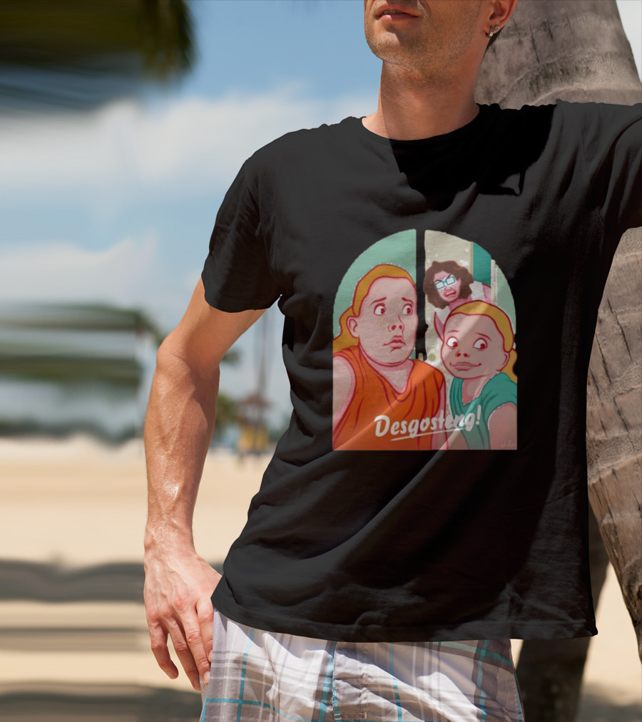 Desgosteng Nostalgic Cartoon Reaction Scene T-Shirt