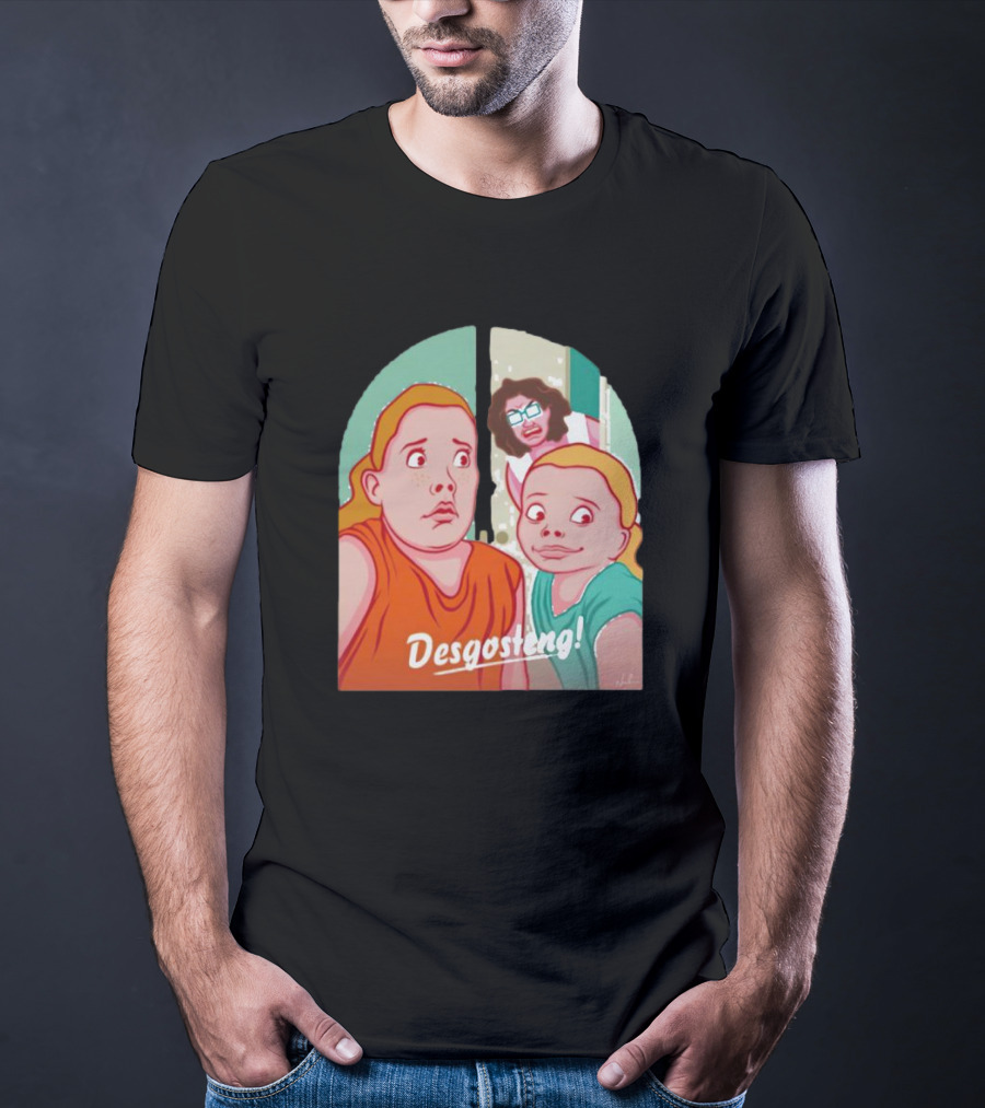 Desgosteng Nostalgic Cartoon Reaction Scene T-Shirt