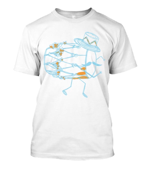 Dhol Stache Mustached Drum With Top Hat T-Shirt