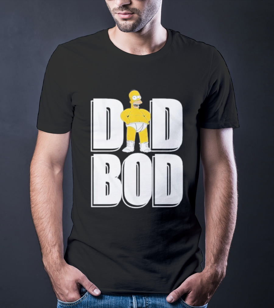 Homer Simpson Dad Bod Bold Cartoon T-Shirt