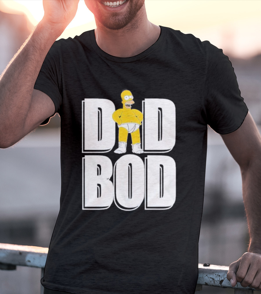 Homer Simpson Dad Bod Bold Cartoon T-Shirt
