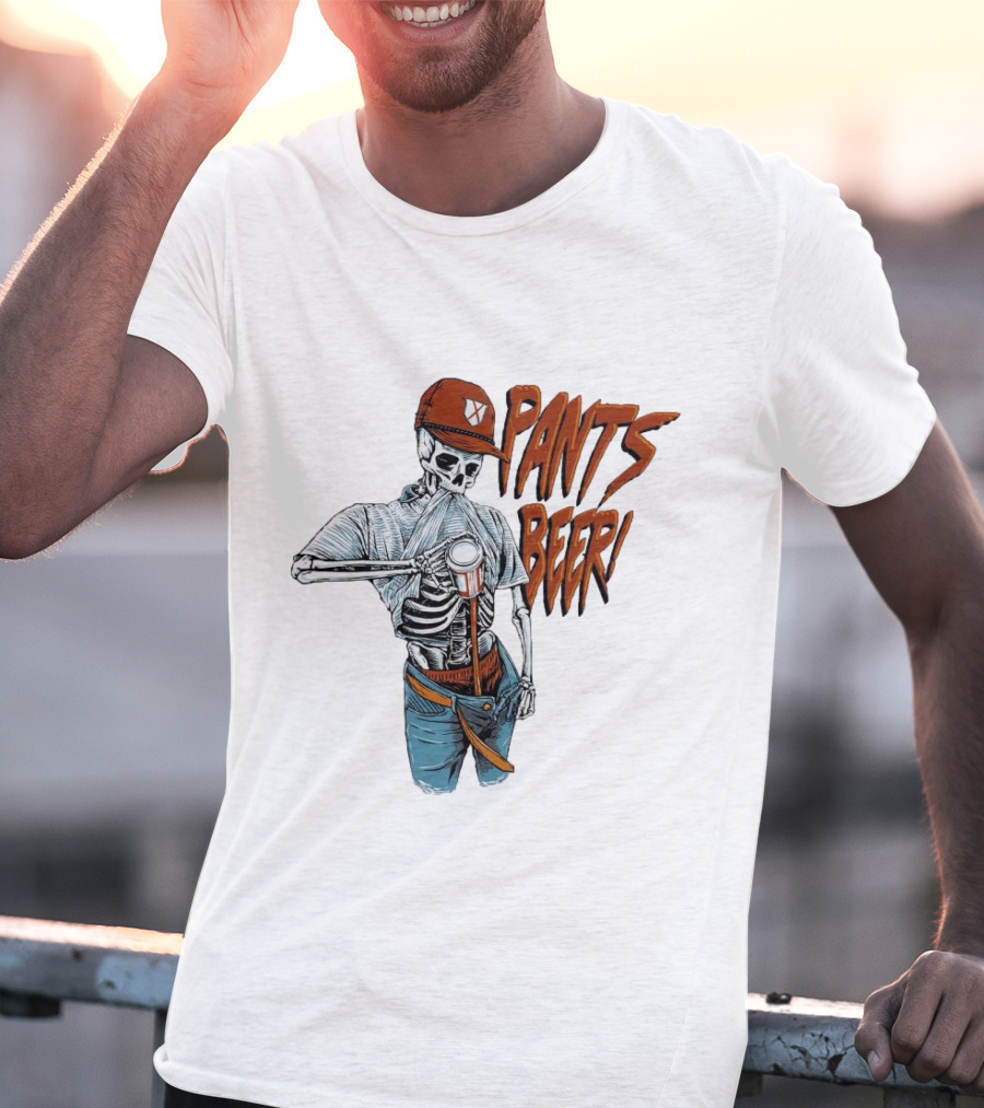 Skeleton Pants Beer T-Shirt