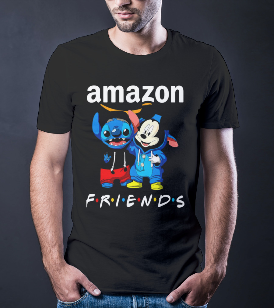Stitch Mickey Amazon Friends Hoodie Characters T-Shirt