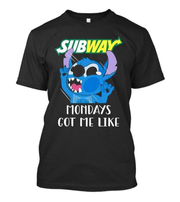 SUBWAY Mondays Got Me Like Stitch Reaction T-Shirt