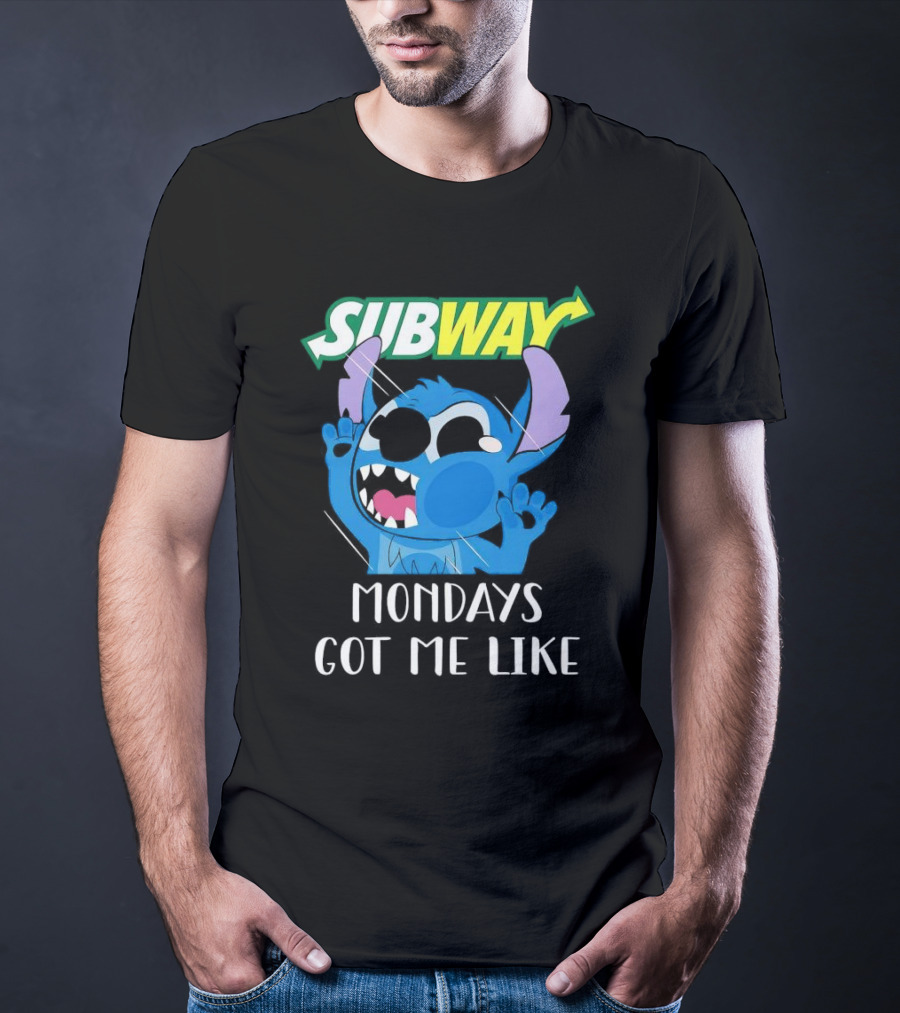 SUBWAY Mondays Got Me Like Stitch Reaction T-Shirt
