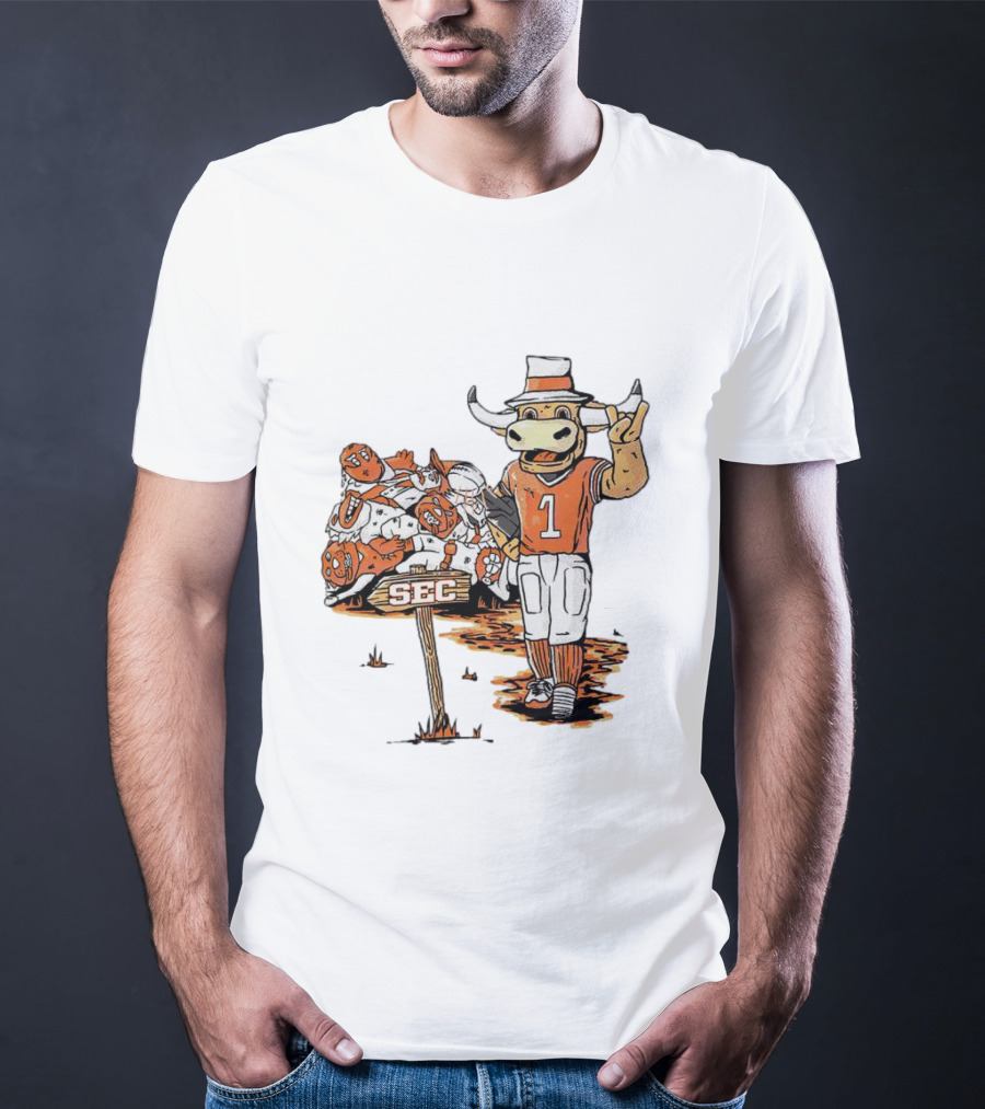 Texas Longhorns SEC Conference Champs Bull Mascot Sports T-Shirt