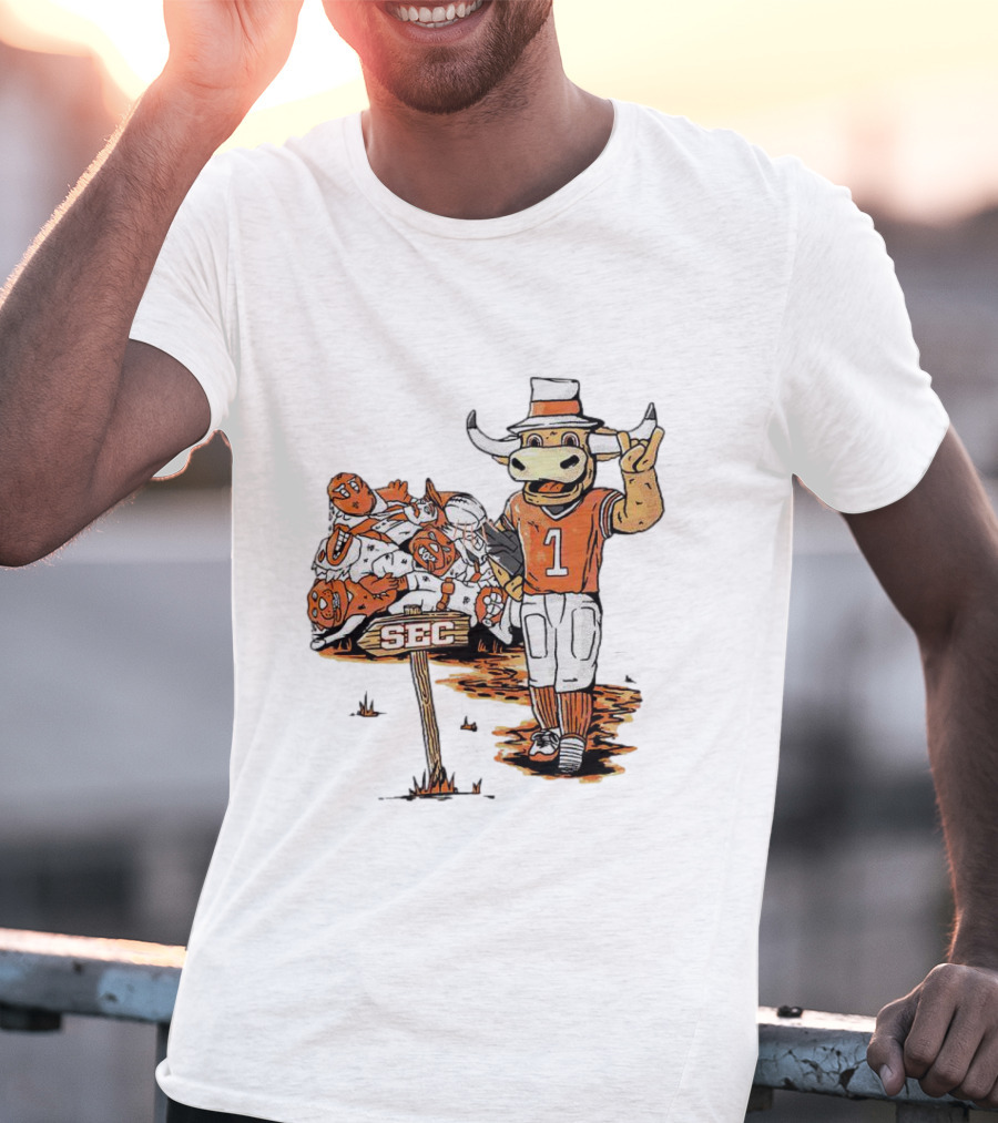 Texas Longhorns SEC Conference Champs Bull Mascot Sports T-Shirt