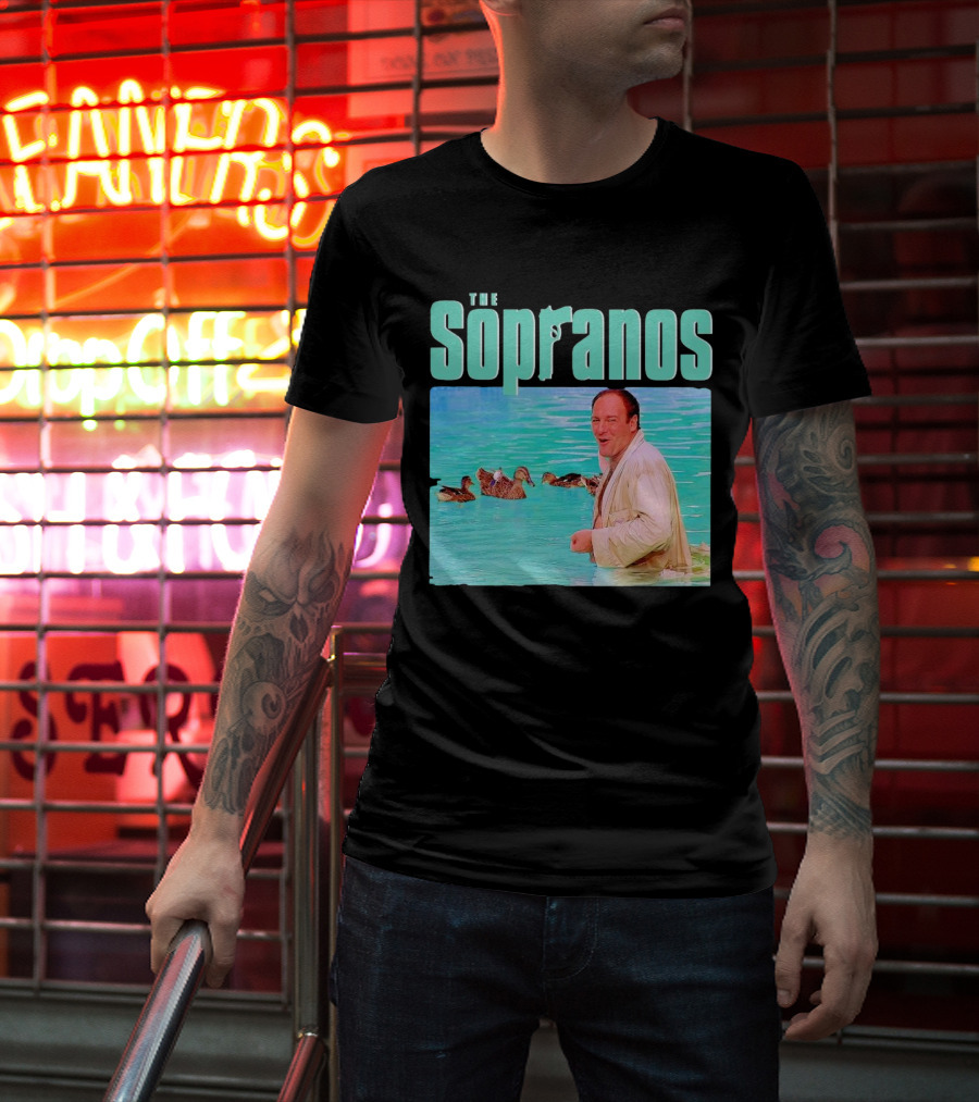 The Sopranos Tony In Water With Birds T-Shirt