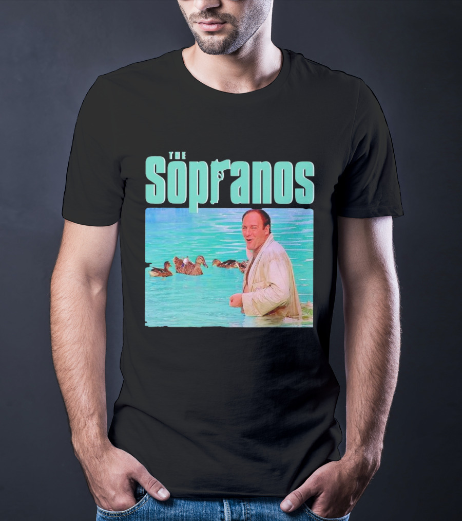 The Sopranos Tony In Water With Birds T-Shirt