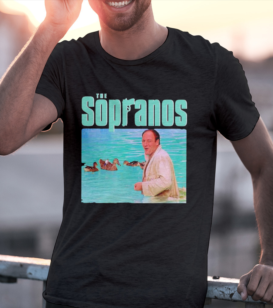 The Sopranos Tony In Water With Birds T-Shirt