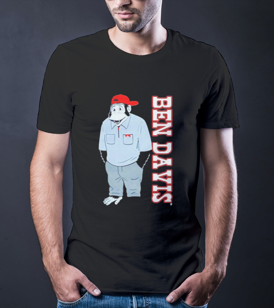 BEN DAVIS Monkey In Red Cap And Workwear T-Shirt