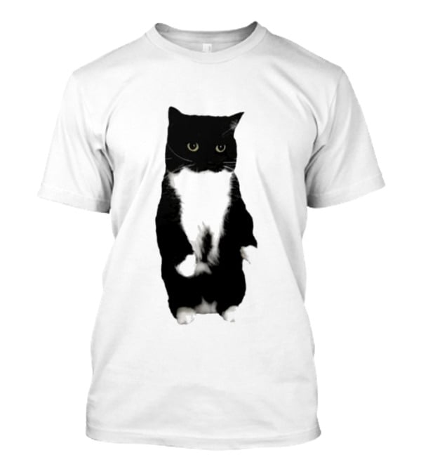 Cat Unico Uniuni Black And White Standing Cat T-Shirt