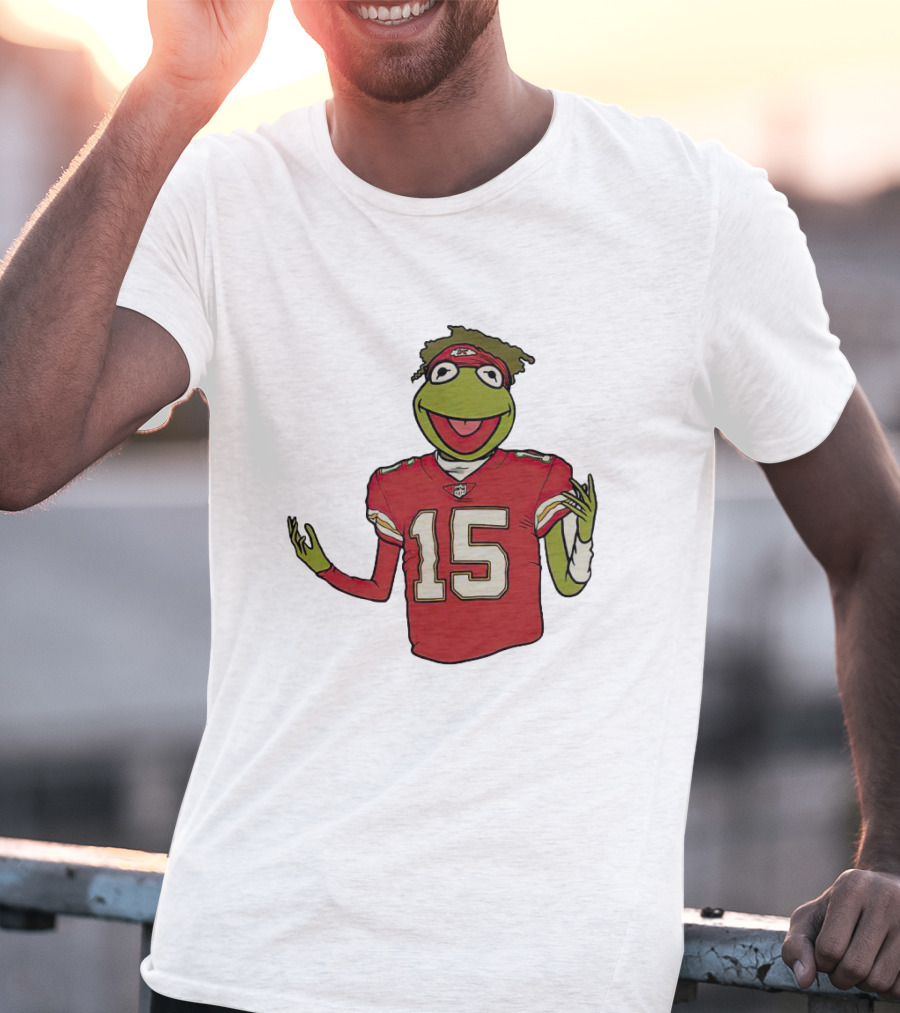 Chiefs Patrick Mahomes Kermit The Frog 15 Jersey T-Shirt