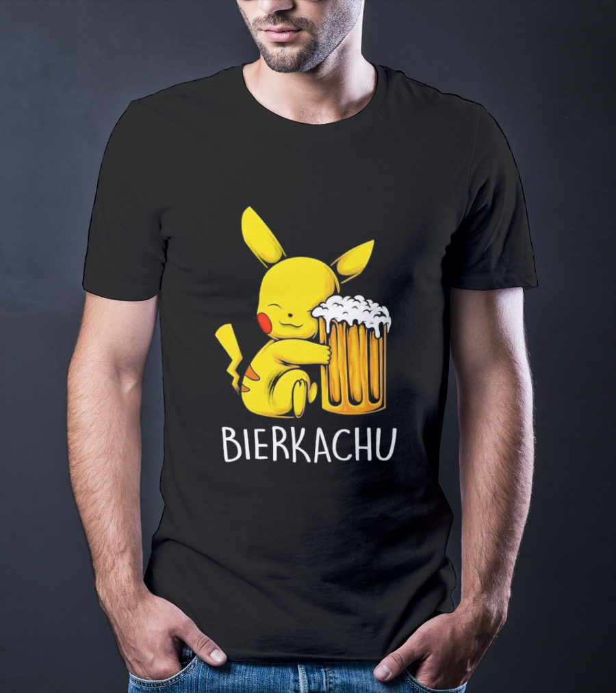 Pokemon Pikachu Bierkachu With Beer Mug T-Shirt