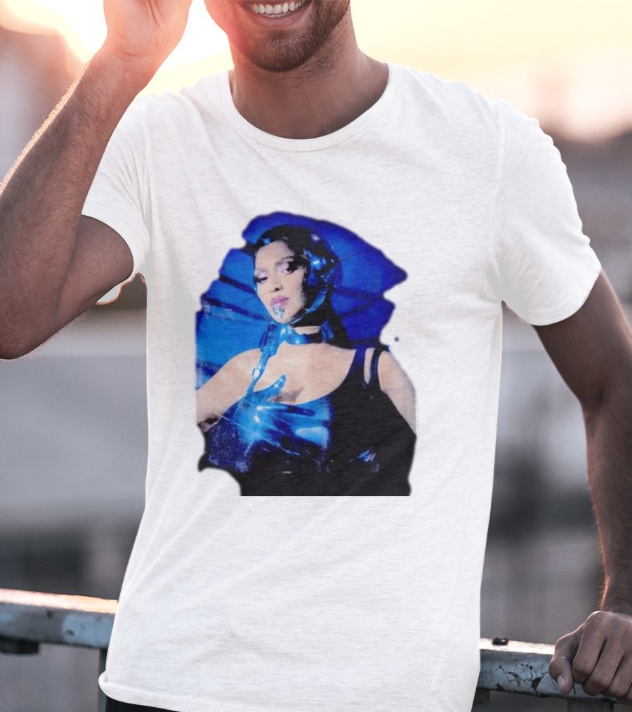 Robo Beyonce Futuristic Cyborg Aesthetic T-Shirt