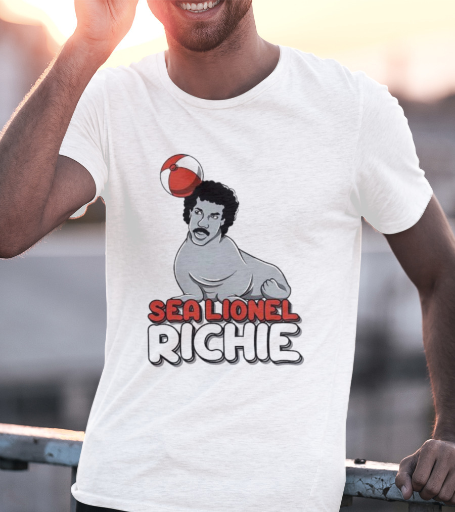 Sea Lionel Richie Beach Ball Animal Character T-Shirt