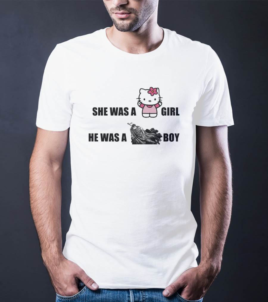 She Was A Kitty Girl He Was A Berk Boy T-Shirt