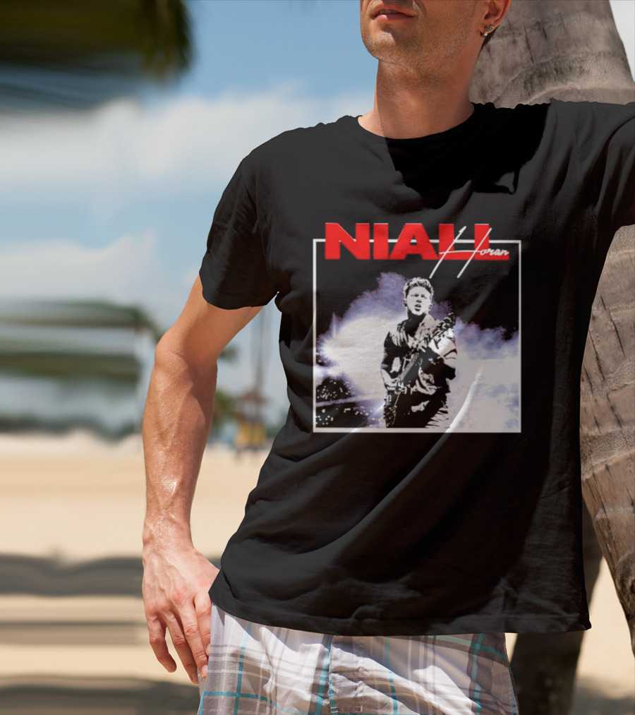Niall Horan Live Performance Black And White Concert Scene T-Shirt
