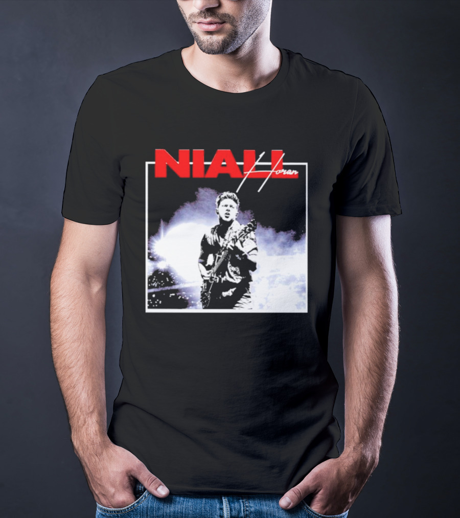 Niall Horan Live Performance Black And White Concert Scene T-Shirt