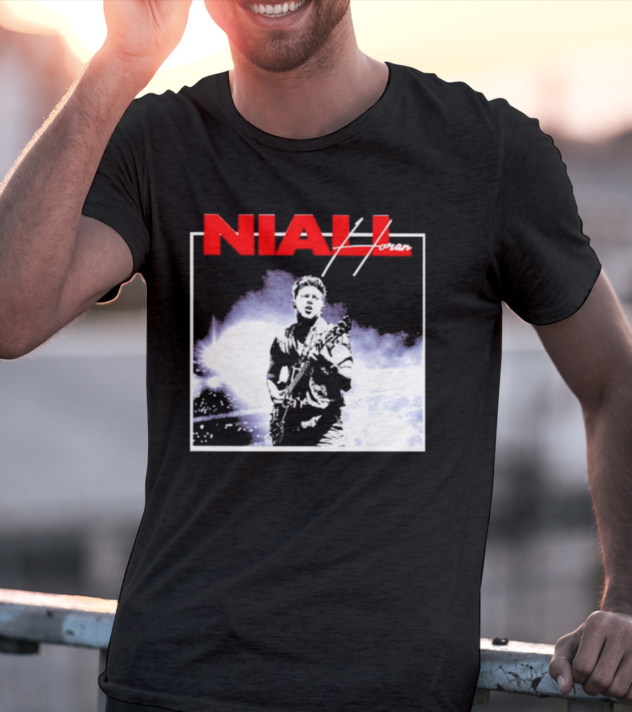 Niall Horan Live Performance Black And White Concert Scene T-Shirt