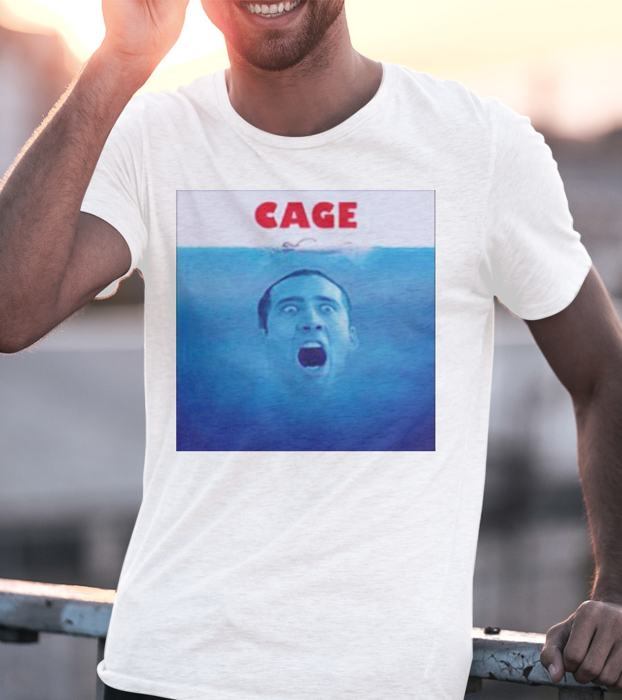 Cage Parody Jaws Nicolas Cage T-Shirt