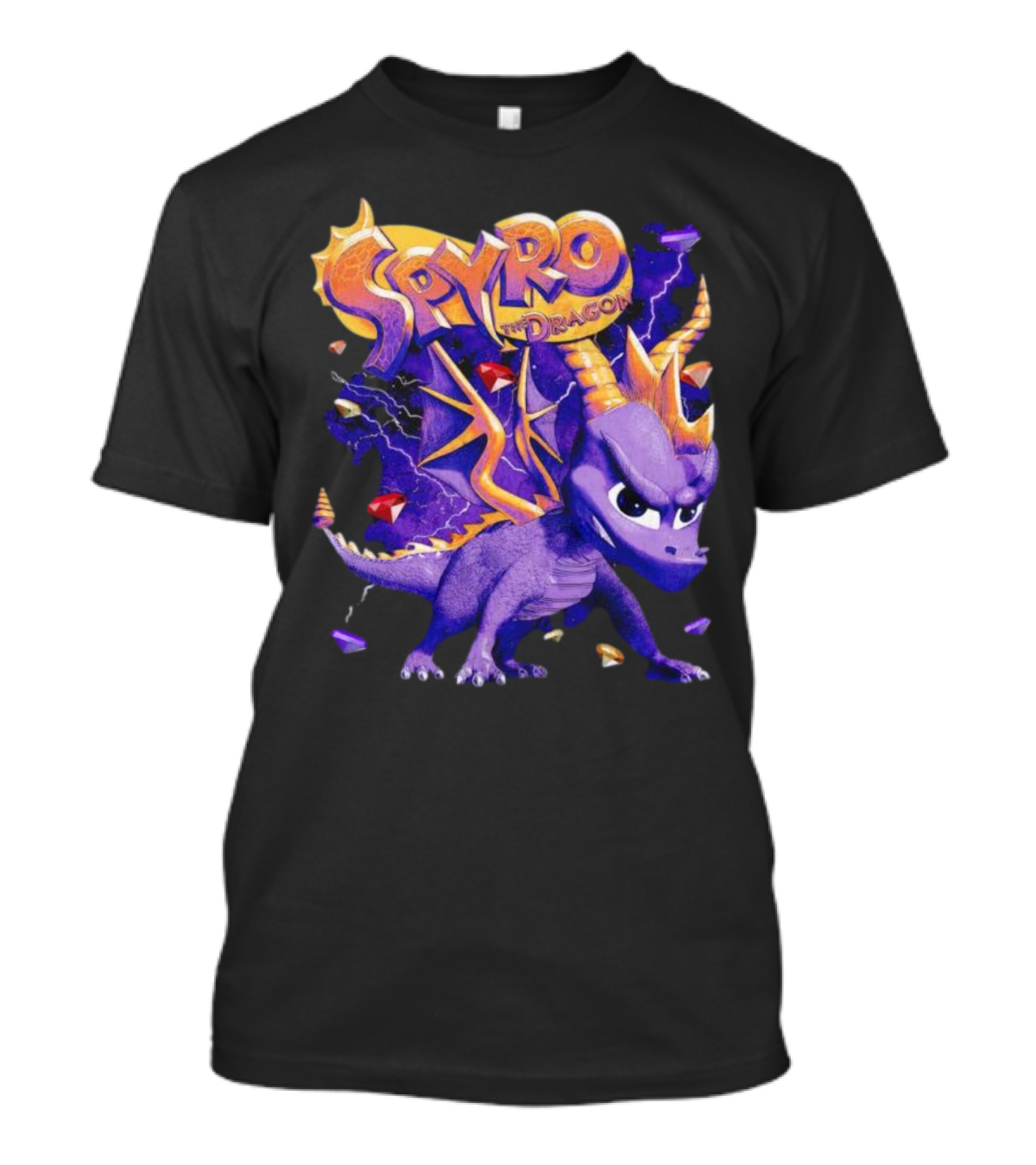 Spyro The Dragon Purple Lightning Gemstones Adventure T-Shirt