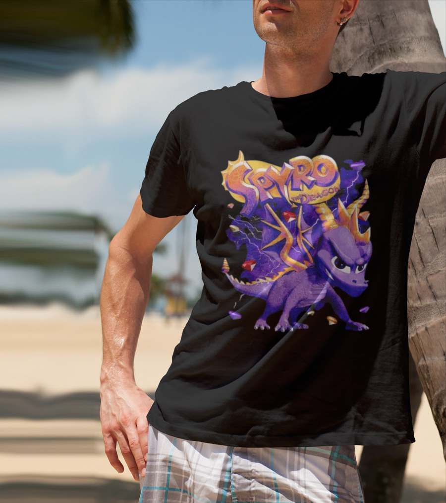 Spyro The Dragon Purple Lightning Gemstones Adventure T-Shirt
