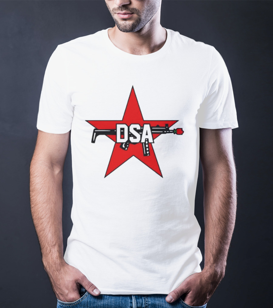 DSA Red Star Rifle Rose Emblem T-Shirt