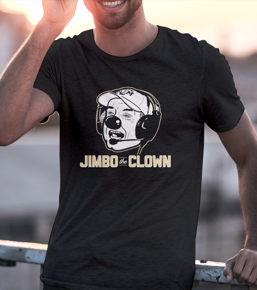 Jimbo Fisher Jimbo The Clown Headset Sports Caricature T-Shirt