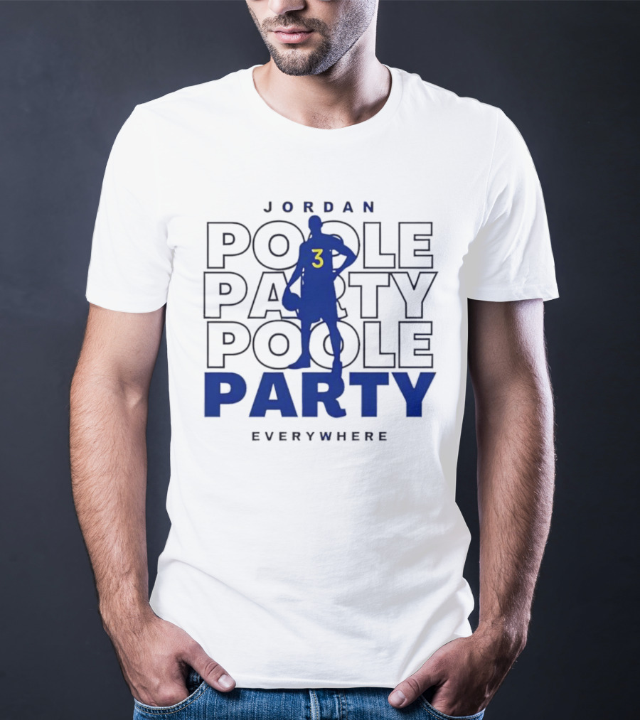 Jordan Poole Party Everywhere Number 3 T-Shirt