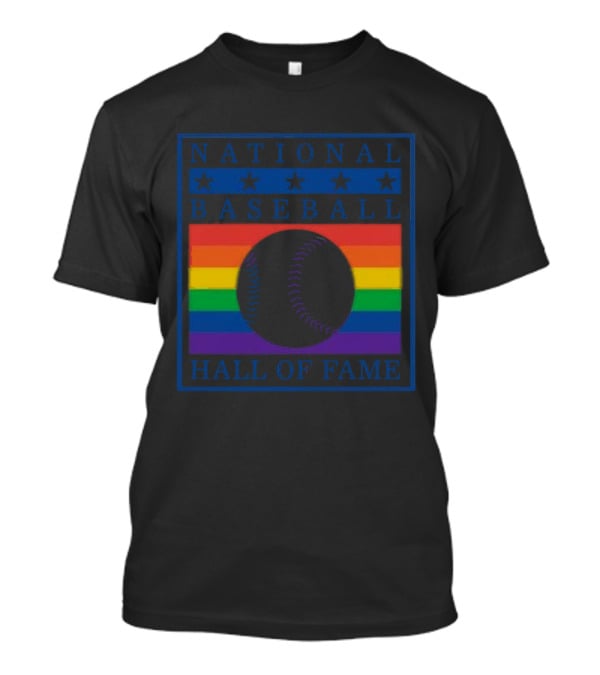 National Baseball Hall Of Fame Rainbow Pride Emblem T-Shirt