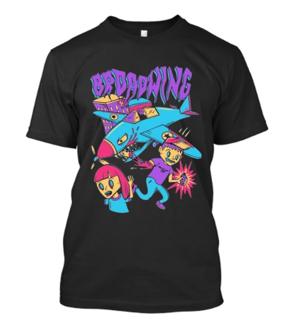 Broadwing Plane Chaos Scene T-Shirt